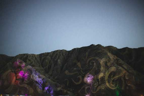 Modern desert Indian wedding celebration