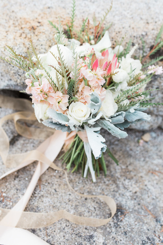 blush boho bridal bouquet