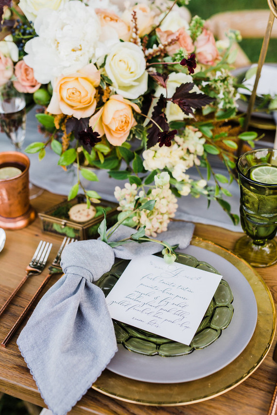 Glam fall wedding inspiration