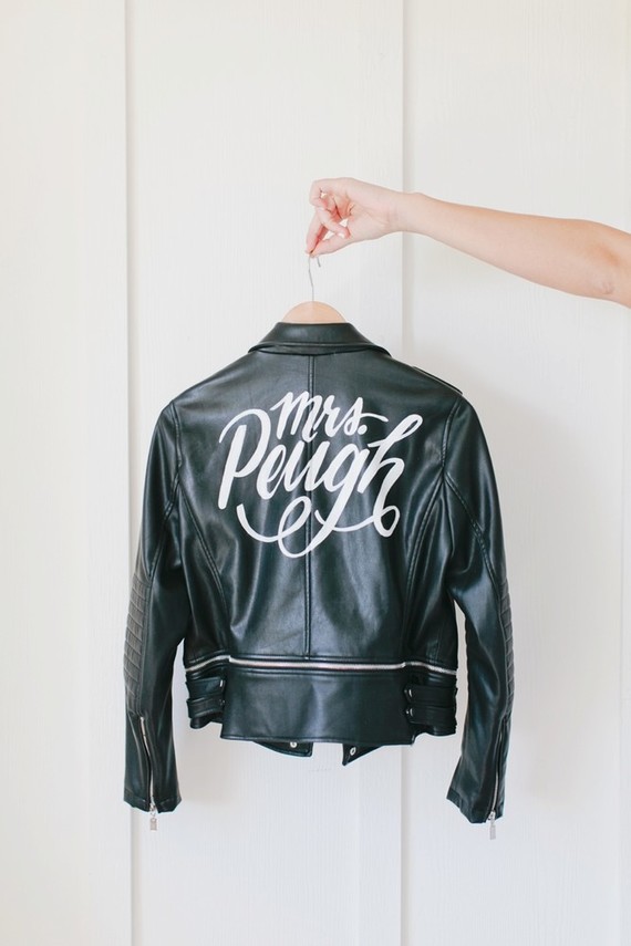 Wedding leather jacket