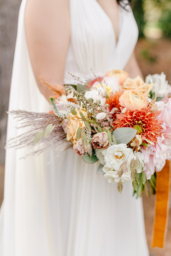 elegant pastel fall wedding at Tyler Arboretum in Philadelphia