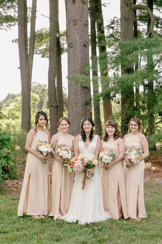 elegant pastel fall wedding at Tyler Arboretum in Philadelphia