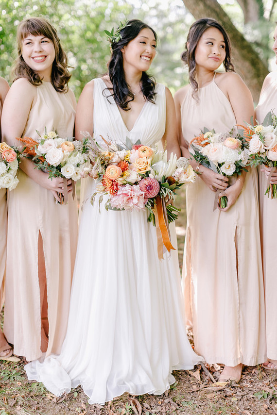 elegant pastel fall wedding at Tyler Arboretum in Philadelphia