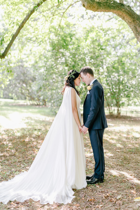 elegant pastel fall wedding at Tyler Arboretum in Philadelphia