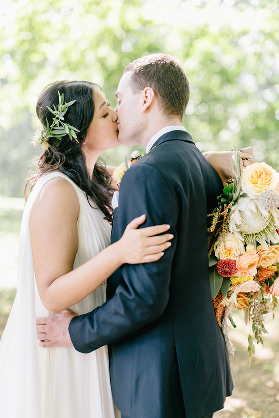 elegant pastel fall wedding at Tyler Arboretum in Philadelphia