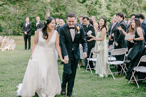 elegant pastel fall wedding at Tyler Arboretum in Philadelphia