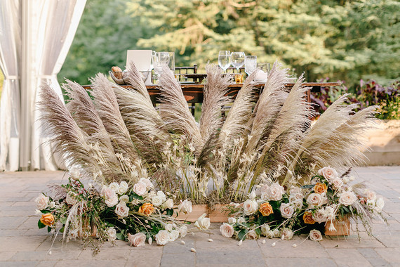 elegant pastel fall wedding at Tyler Arboretum in Philadelphia