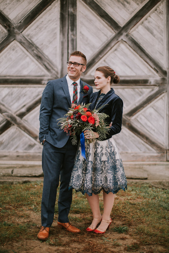 Moody fall barn wedding in Maine