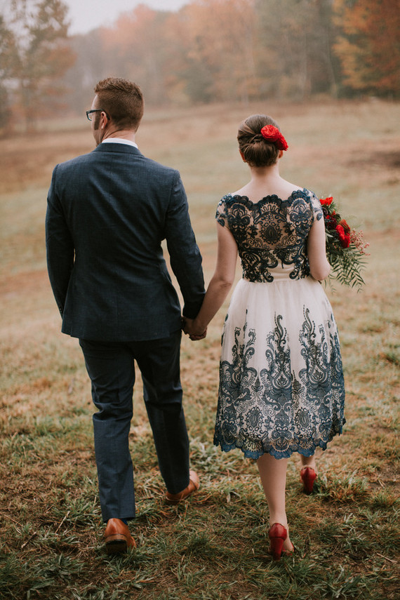 Moody fall barn wedding in Maine