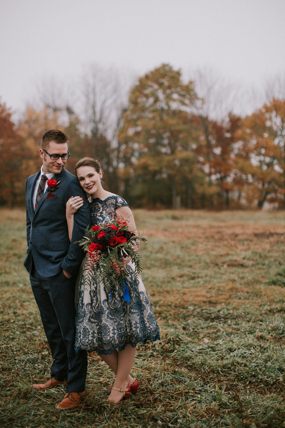 Moody fall barn wedding in Maine