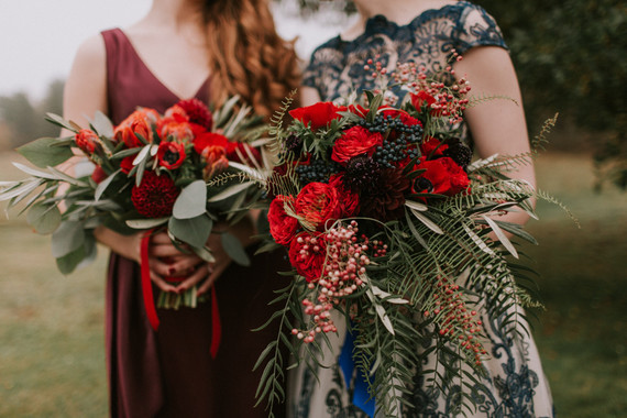 Moody fall barn wedding in Maine