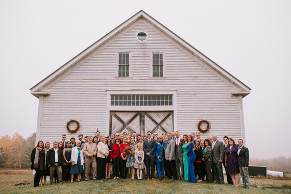 Moody fall barn wedding in Maine
