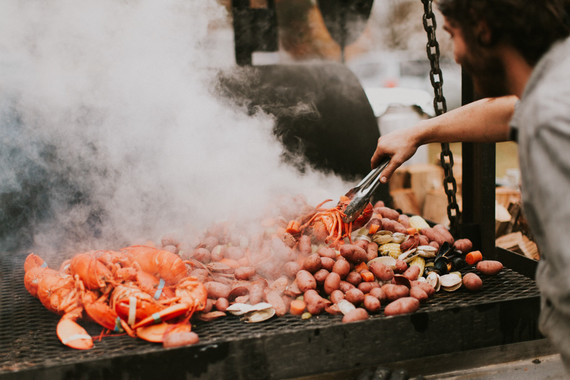 Moody fall barn wedding in Maine