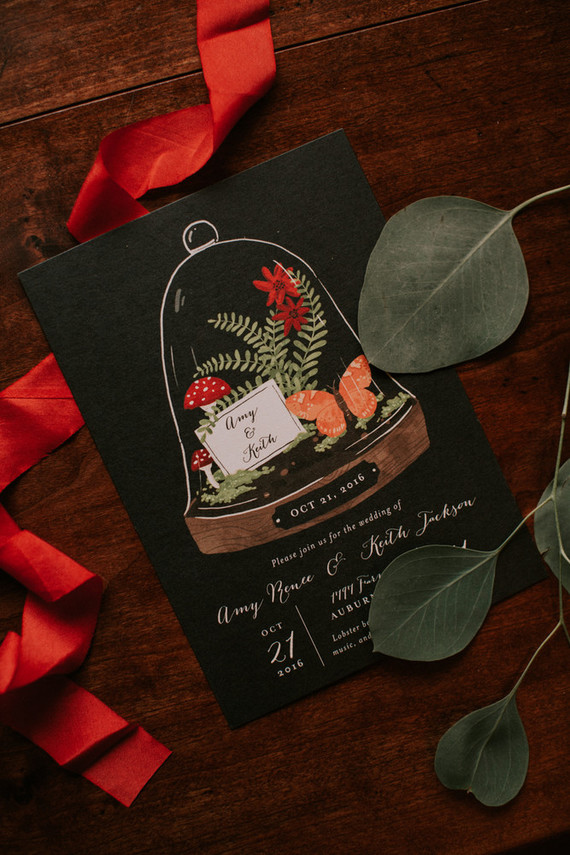 Moody fall barn wedding in Maine Inspiration