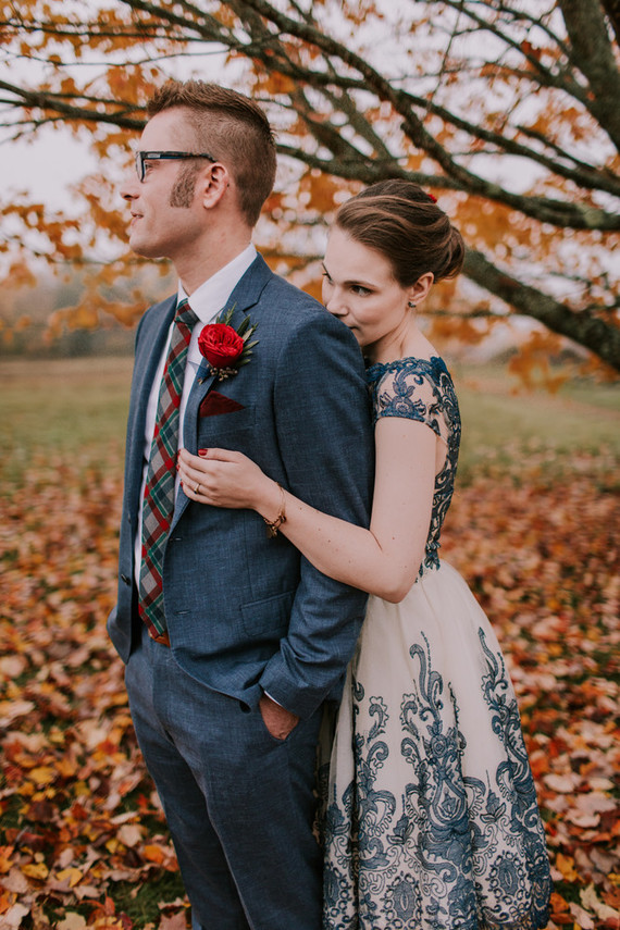 Moody fall barn wedding in Maine