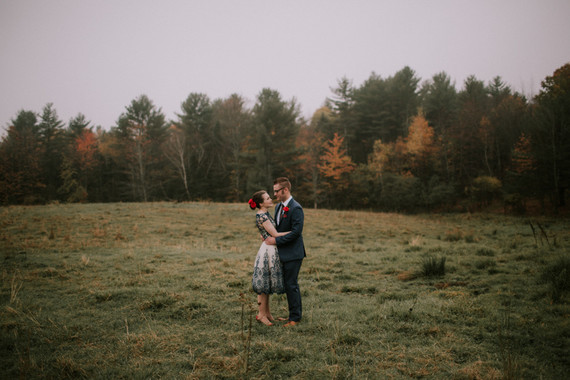Moody fall barn wedding in Maine