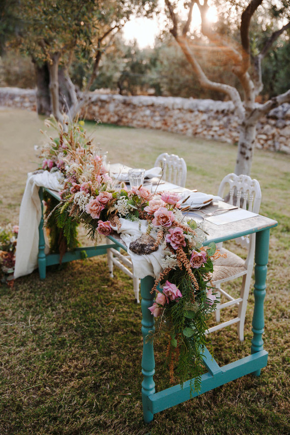 Romantic boho fall Apulia elopement