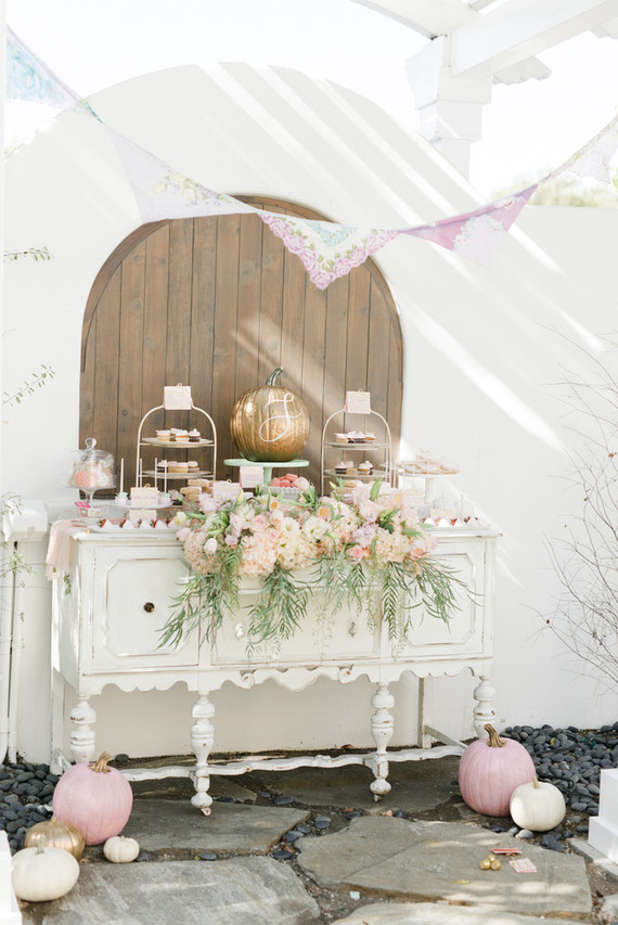 Pink pumpkin baby shower