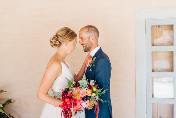 Colorful wedding at the Santa Barbara Historical Museum