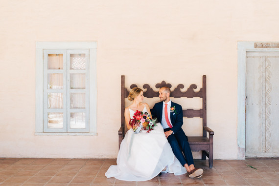 Colorful wedding at the Santa Barbara Historical Museum