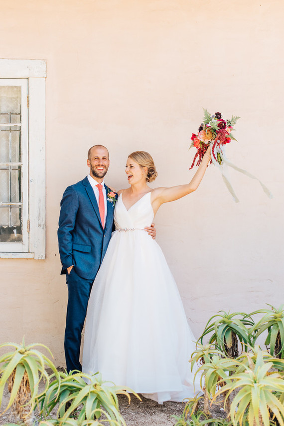 Colorful wedding at the Santa Barbara Historical Museum