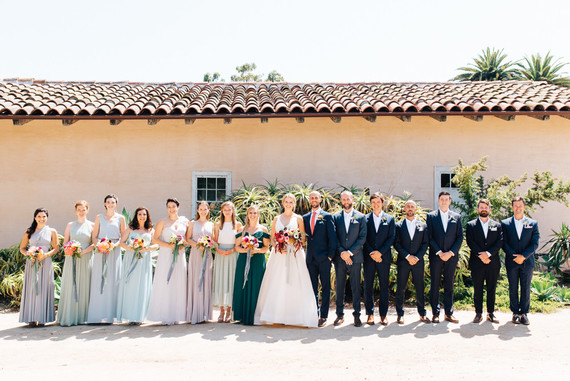 Colorful wedding at the Santa Barbara Historical Museum
