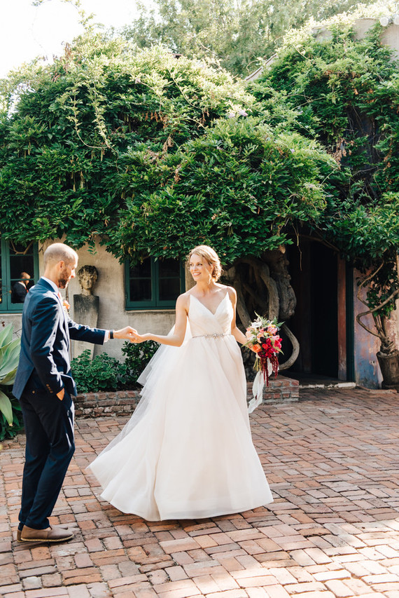 Colorful wedding at the Santa Barbara Historical Museum