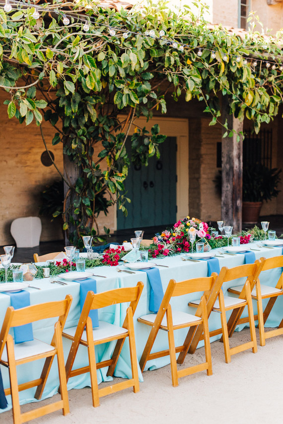Colorful wedding at the Santa Barbara Historical Museum