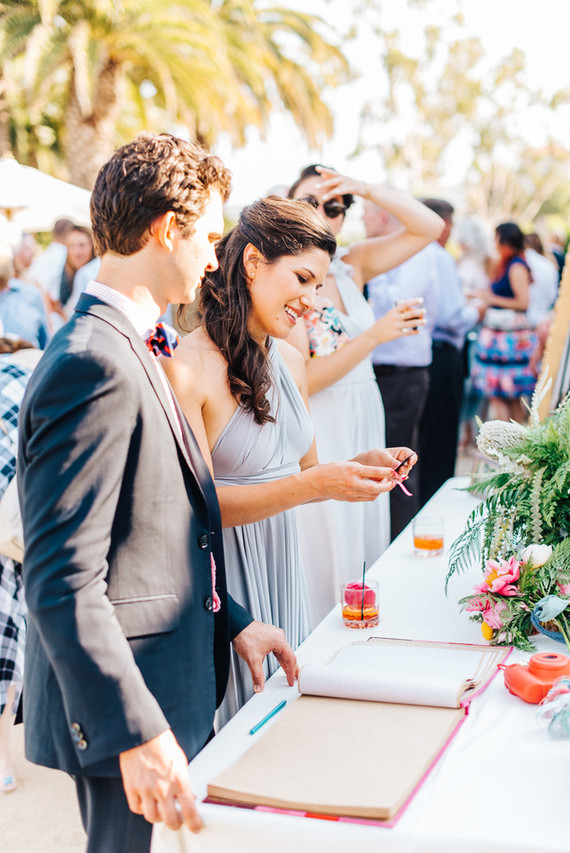 Colorful wedding at the Santa Barbara Historical Museum
