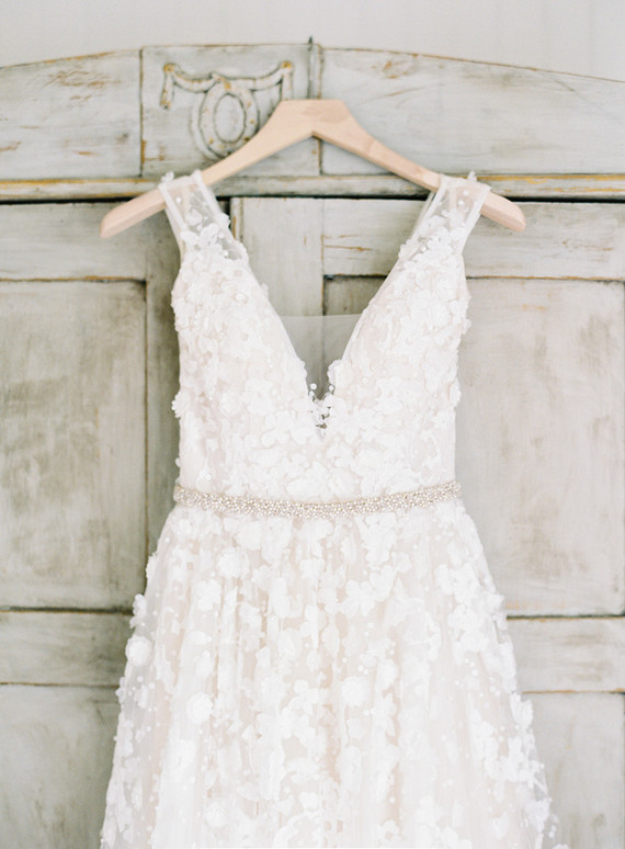 BHLDN applique floral wedding gown