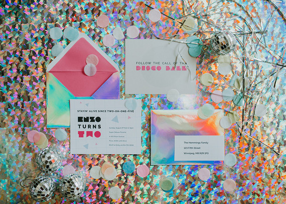 Disco pizza party second birthday