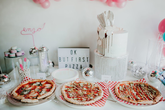 Disco pizza party second birthday