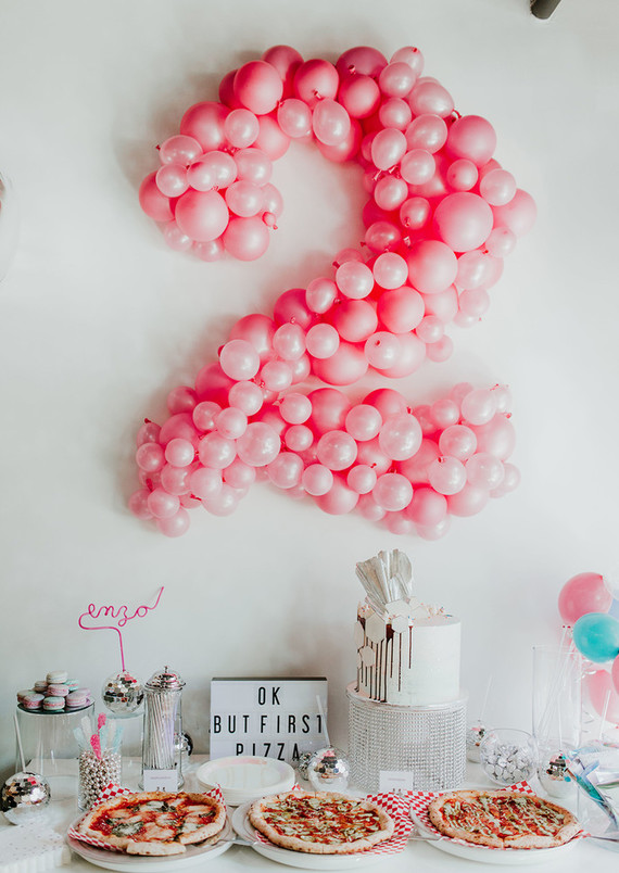 Disco pizza party second birthday