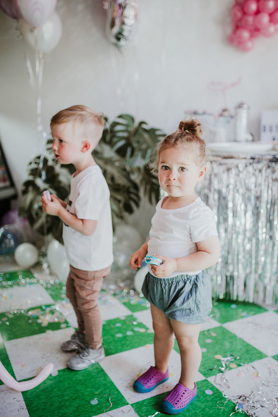 Disco pizza party second birthday