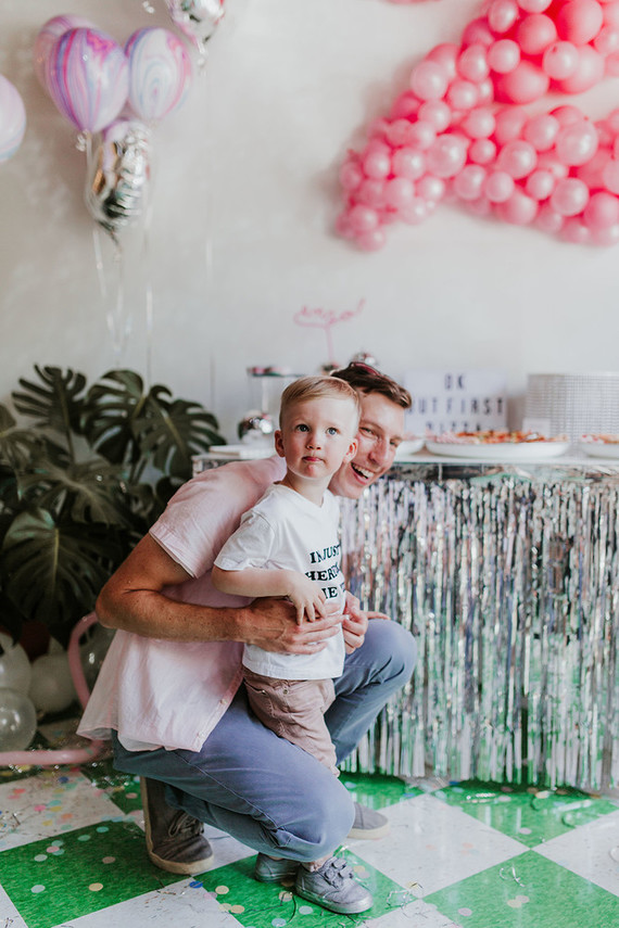 Disco pizza party second birthday