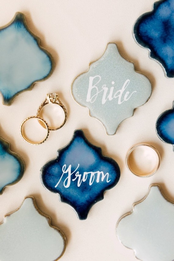 Tile place cards Inspiration