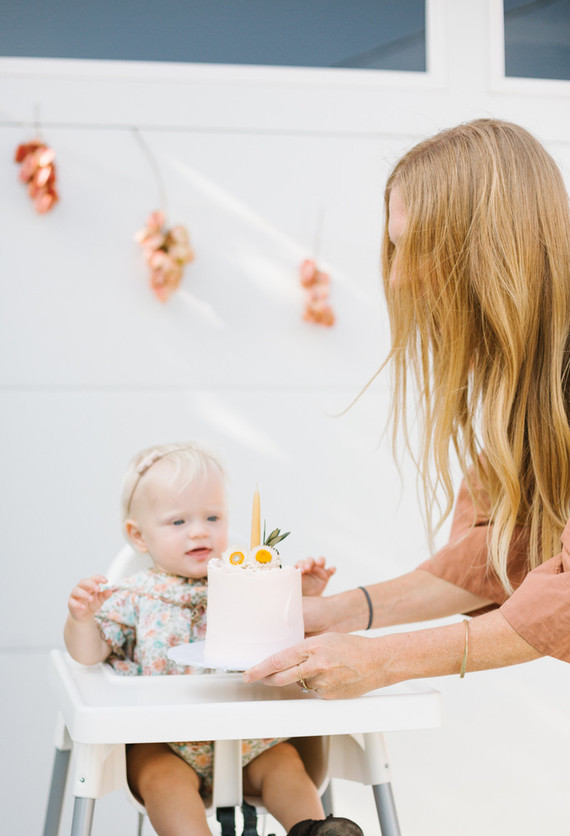 Feminine fall Moon themed 1st birthday party on 100 Layer Cakelet