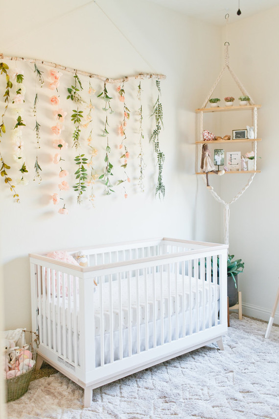 Floral boho girl's nursery Inspiration