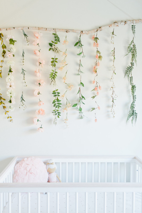 Floral boho girl's nursery Inspiration