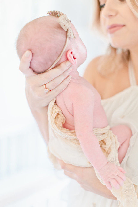 Floral boho girl's nursery and newborn photos