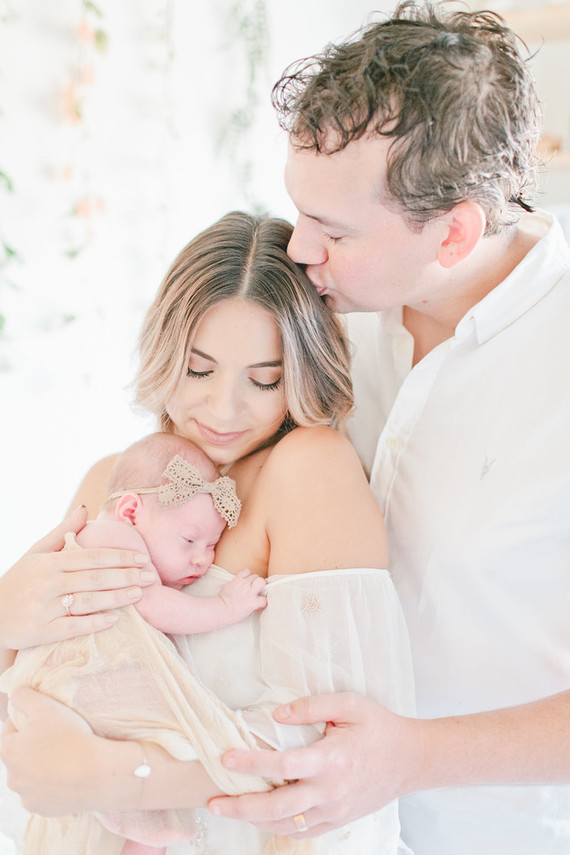 Floral boho girl's nursery and newborn photos