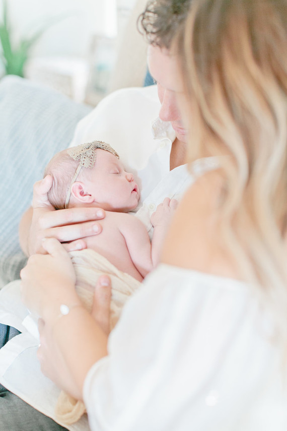 Floral boho girl's nursery and newborn photos