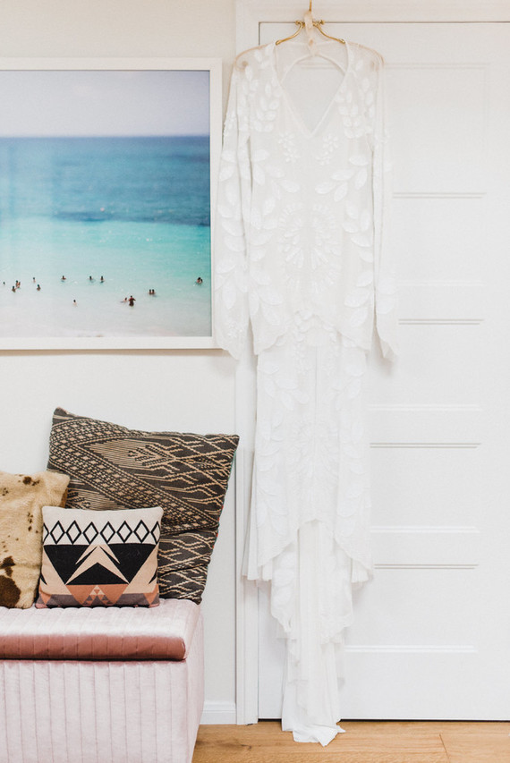 modern macrame backyard wedding in Oceanside Inspiration