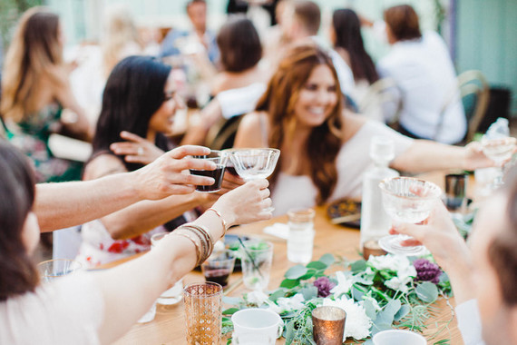 modern macrame backyard wedding in Oceanside Inspiration