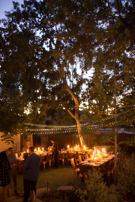 Backyard Thanksgiving feast from Found Rentals