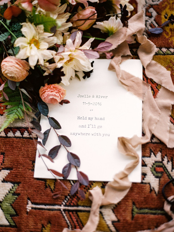 Floral fall forest elopement Inspiration