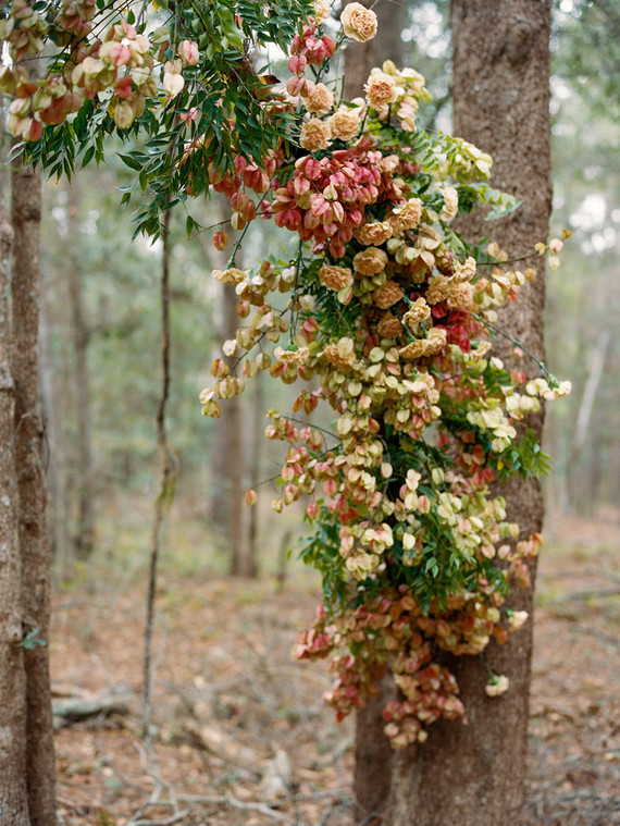 Floral fall forest elopement