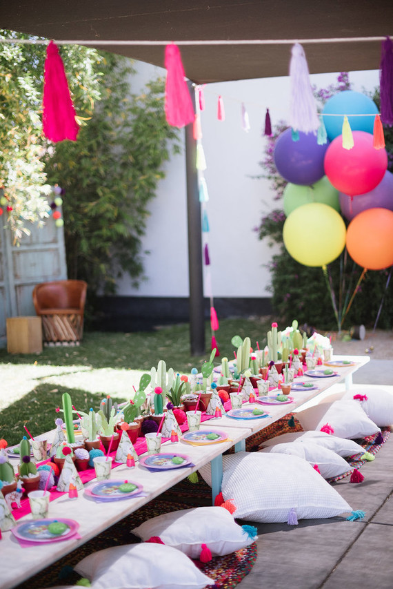 Llama-inspired Frida Kahlo 3rd birthday party