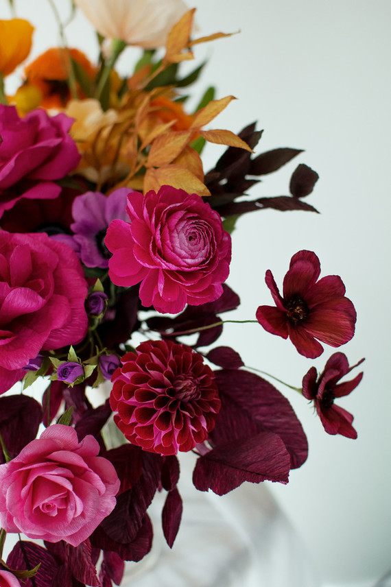 ombre fall paper flower bouquet