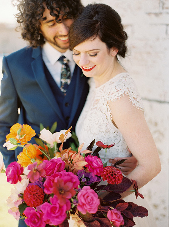 fall paper flower bouquet